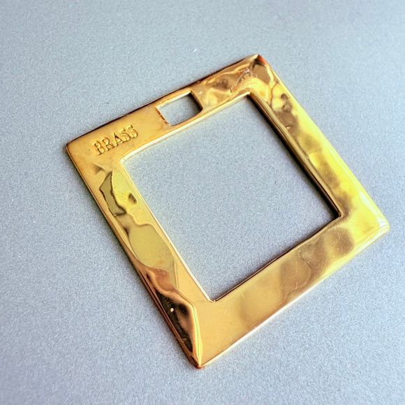 Modernist Robert Lee Morris RLM Nesting Cubes Enhancer Pendant Sterling & Brass - Picture 8 of 12